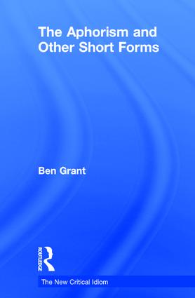 Aphorism and Other Short Forms