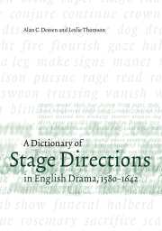 A Dictionary of Stage Directions in English Drama 1580–1642