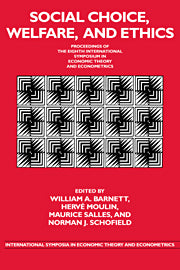 Social Choice, Welfare, and Ethics