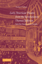 Early American Theatre from the Revolution to Thomas Jefferson