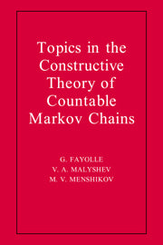 Topics in the Constructive Theory of Countable Markov Chains