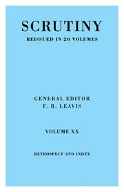 Scrutiny vol. 20 Index & Retrosp