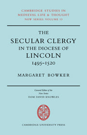 Secular Clergy Diocese Lincoln