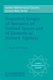 Numerical Ranges of Operators on Normed Spaces and of Elements of Normed Algebras