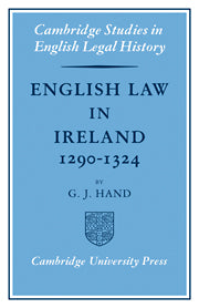 English Law in Ireland 1290–1324