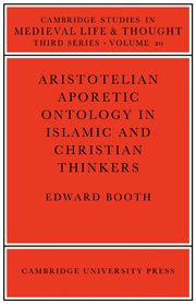 Aristotelian Aporetic Ontology in Islamic and Christian Thinkers