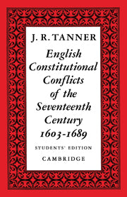 English Constitutional Conflicts of the Seventeenth Century