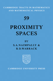 Proximity Spaces