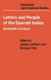 Letters and People of the Spanish Indies