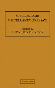 Miscellaneous Essays