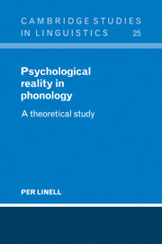 Psychological Reality in Phonology