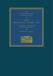 The Medieval Canon Law