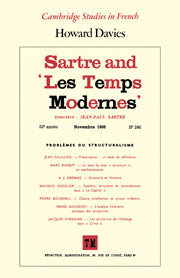 Sartre and 'Les Temps Modernes'
