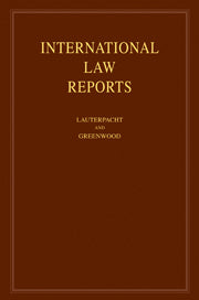 International Law Reports: Volume 138