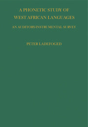Phonetic Study of West African Languages