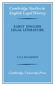 Early English Legal Literature