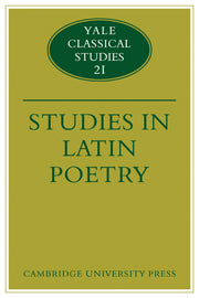 Studies in Latin Poetry