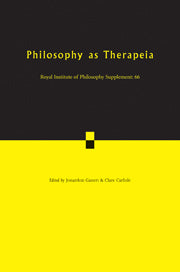 Philosophy as Therapeia
