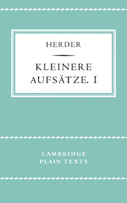 Kleinere Aufsätze I