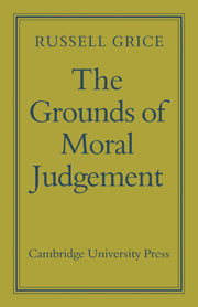 The Grounds of Moral Judgement