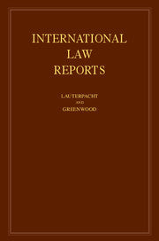 International Law Reports: Volume 140