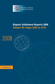 Dispute Settlement Reports 2008: Volume 7, Pages 2383-2770