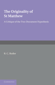 The Originality of St Matthew