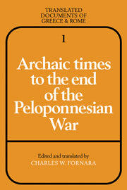 Archaic Times to the End of the Peloponnesian War