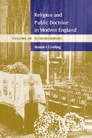 Religion and Public Doctrine in Modern England: Volume 3, Accommodations