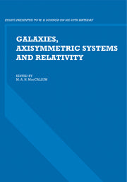 Galaxies, Axisymmetric Systems and Relativity