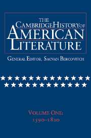 The Cambridge History of American Literature: Volume 1, 1590–1820