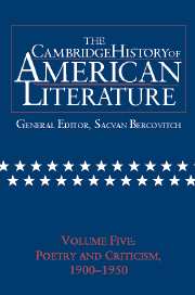 The Cambridge History of American Literature: Volume 5, Poetry and Criticism, 1900–1950