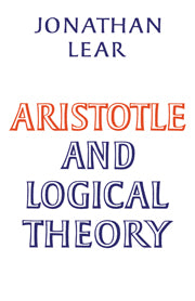 Aristotle and Logical Theory