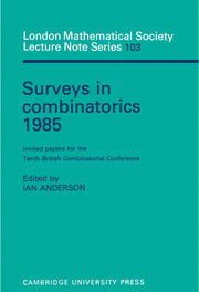 Surveys in Combinatorics 1985
