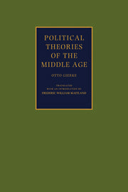 Political Theories of the Middle Age