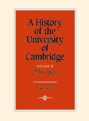 A History of the University of Cambridge: Volume 3, 1750–1870