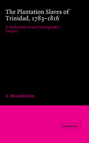The Plantation Slaves of Trinidad, 1783–1816
