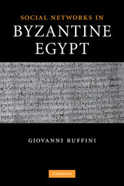 Social Networks in Byzantine Egypt