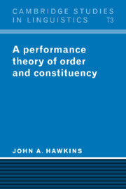 A Performance Theory of Order and Constituency