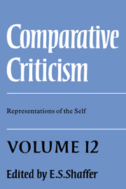 Comparative Criticism: Volume 12, Representations of the Self