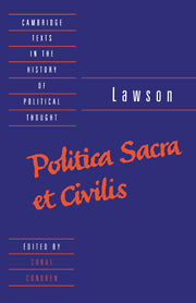 Lawson: Politica sacra et civilis