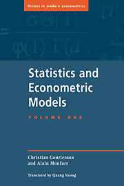 Statistics and Econometric Models: Volume 1, General Concepts, Estimation, Prediction and Algorithms