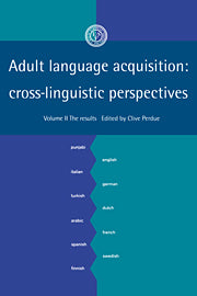 Adult Language Acquisition: Volume 2, The Results