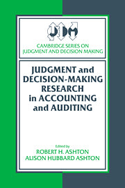 Judgment and Decision-Making Research in Accounting and Auditing