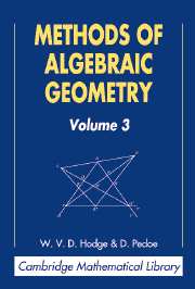 Methods of Algebraic Geometry: Volume 3