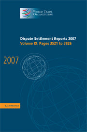 Dispute Settlement Reports 2007: Volume 9, Pages 3521-3826