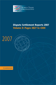 Dispute Settlement Reports 2007: Volume 10, Pages 3827-4300