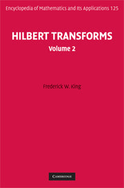 Hilbert Transforms: Volume 2