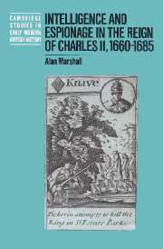 Intelligence and Espionage in the Reign of Charles II, 1660–1685