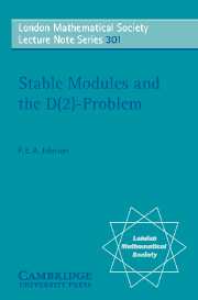 Stable Modules and the D(2)-Problem